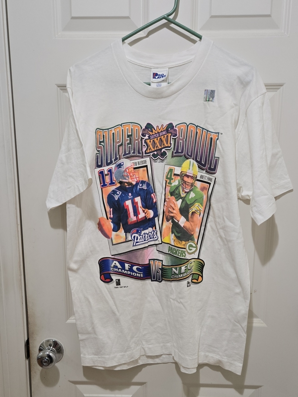 Vintage Super Bowl XXXI White Patriots Vs Packers